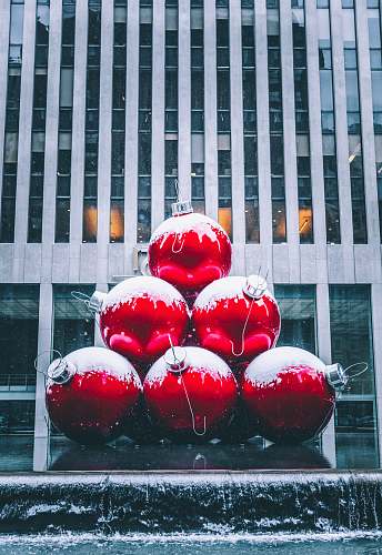 new york several red baubles united states